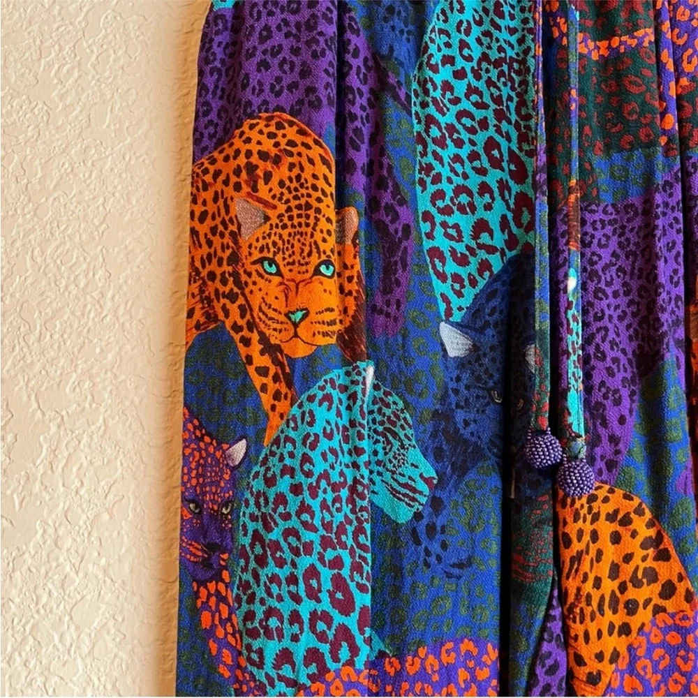 FARM Rio Midnight Leopard Pants Size S - Picture 3 of 4